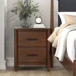 Modern 2-Drawer Nightstand with Felt-Lined Top Drawer - Image 2