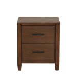 Modern 2-Drawer Nightstand with Felt-Lined Top Drawer - Image 3