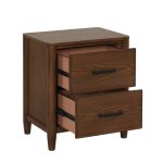 Modern 2-Drawer Nightstand with Felt-Lined Top Drawer - Image 4
