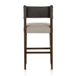 Ferris Modern Open Leather Back Barstool - Image 5