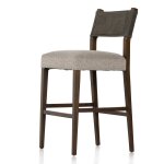Ferris Modern Open Leather Back Barstool - Image 7