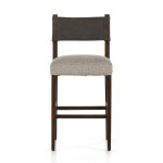 Ferris Modern Open Leather Back Barstool - Image 2