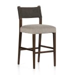 Ferris Modern Open Leather Back Barstool
