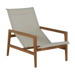 Coastal Teak Outdoor Sling Accent Chair - Image 2