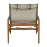 Coastal Teak Outdoor Sling Accent Chair - Image 4
