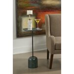 Cyllene Dark Marble Accent Table - Image 4