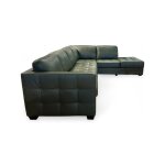 Barrett Transitional Tufted Leather Sectional Chaise Sofa - Image 4