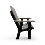Adirondack Outdoor Patio Armchair - Coastal Gray & Black - Image 3