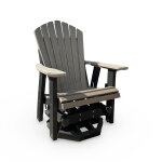 Adirondack Swivel Glider Outdoor Chair - Coastal Gray & Black