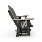 Adirondack Swivel Glider Outdoor Chair - Coastal Gray & Black - Image 3
