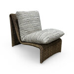 Como High Back Outdoor Wicker Lounge Chair
