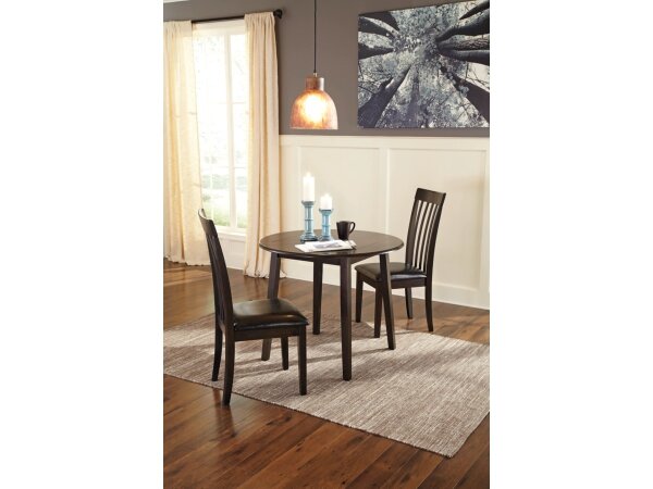 Hammis Round Drop Leaf Extendable Kitchen Table - Image 3