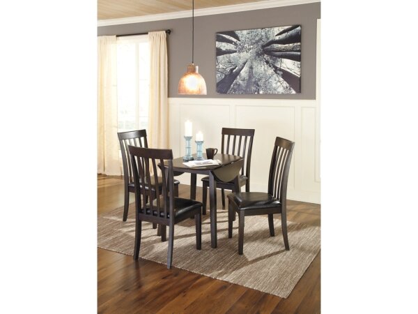 Hammis Round Drop Leaf Extendable Kitchen Table - Image 4