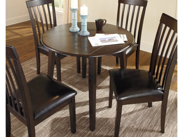 Hammis Round Drop Leaf Extendable Kitchen Table - Image 2