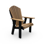 Adirondack Outdoor Patio Armchair - Mahogany & Black
