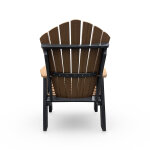 Adirondack Outdoor Patio Armchair - Mahogany & Black - Image 3