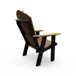 Adirondack Outdoor Patio Armchair - Mahogany & Black - Image 2