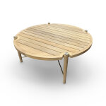 Pacifica Modern Coastal Round Outdoor Coffee Table - Image 3
