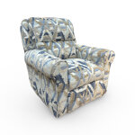 Casual Rolled Arm Power Recliner with Powered Headrest