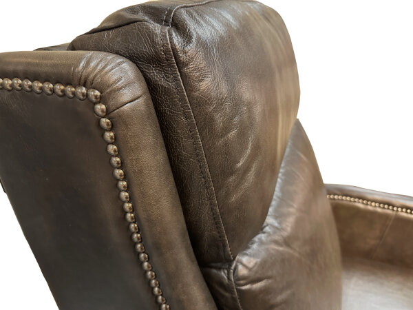 Traditional Recliner with Powered Headrest and Nailhead Trim - Image 5