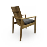 Teak Outdoor Lounge Chair with Cushion Seat - Image 4