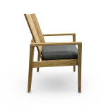 Teak Outdoor Lounge Chair with Cushion Seat - Image 3