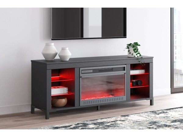 Cayman 60" Modern TV Stand with Electric Fireplace with LED Lighting - Image 13