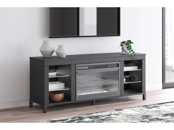 Cayman 60" Modern TV Stand with Electric Fireplace with LED Lighting - Image 14