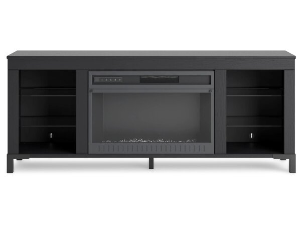 Cayman 60" Modern TV Stand with Electric Fireplace with LED Lighting - Image 6