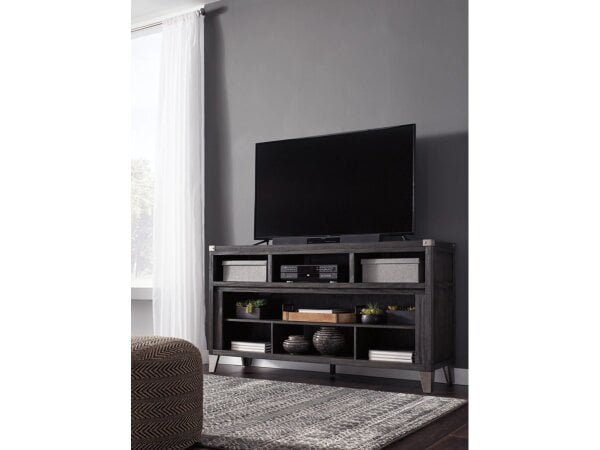 Todoe Modern Rustic 65" 7-Shelf TV Stand - Image 2