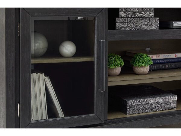 Foyer 83" Modern Farmhouse Two-Tone 2-Door Entertainment Console - Image 7