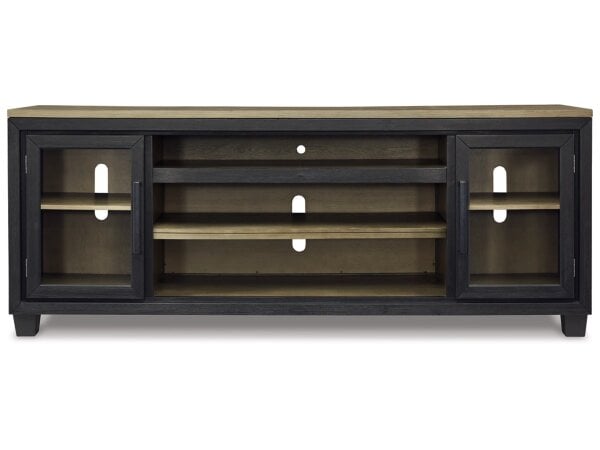 Foyer 83" Modern Farmhouse Two-Tone 2-Door Entertainment Console - Image 4