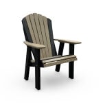 Adirondack Outdoor Patio Armchair - Weatherwood & Black