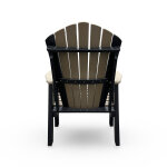 Adirondack Outdoor Patio Armchair - Weatherwood & Black - Image 4