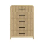 Ridgedale Coastal Round Top 5-Drawer Bedroom Chest - Image 2