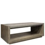 Intrigue Modern Rectangular Faux Stone Top Coffee Table