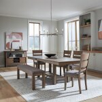 Brooking 6-Piece Dining Set with Upholstered Bench - Image 2