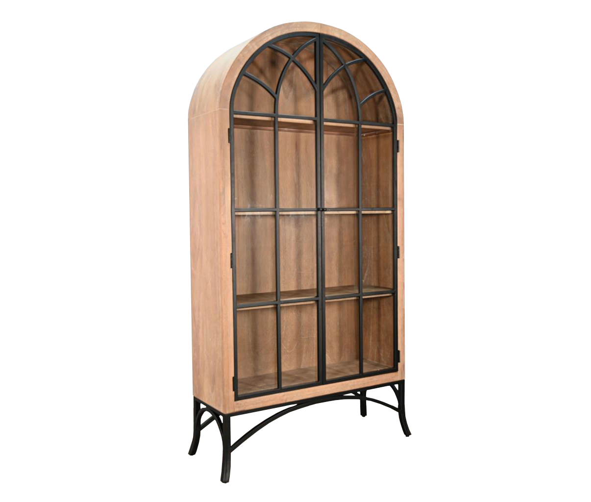 2153OG_360_3 Ella Arched Glass Door Ornamental Display Cabinet - Image 1