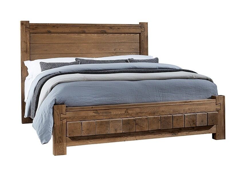 752-668-166 Dovetail Modern Rustic Panel Bed - King - Image 1
