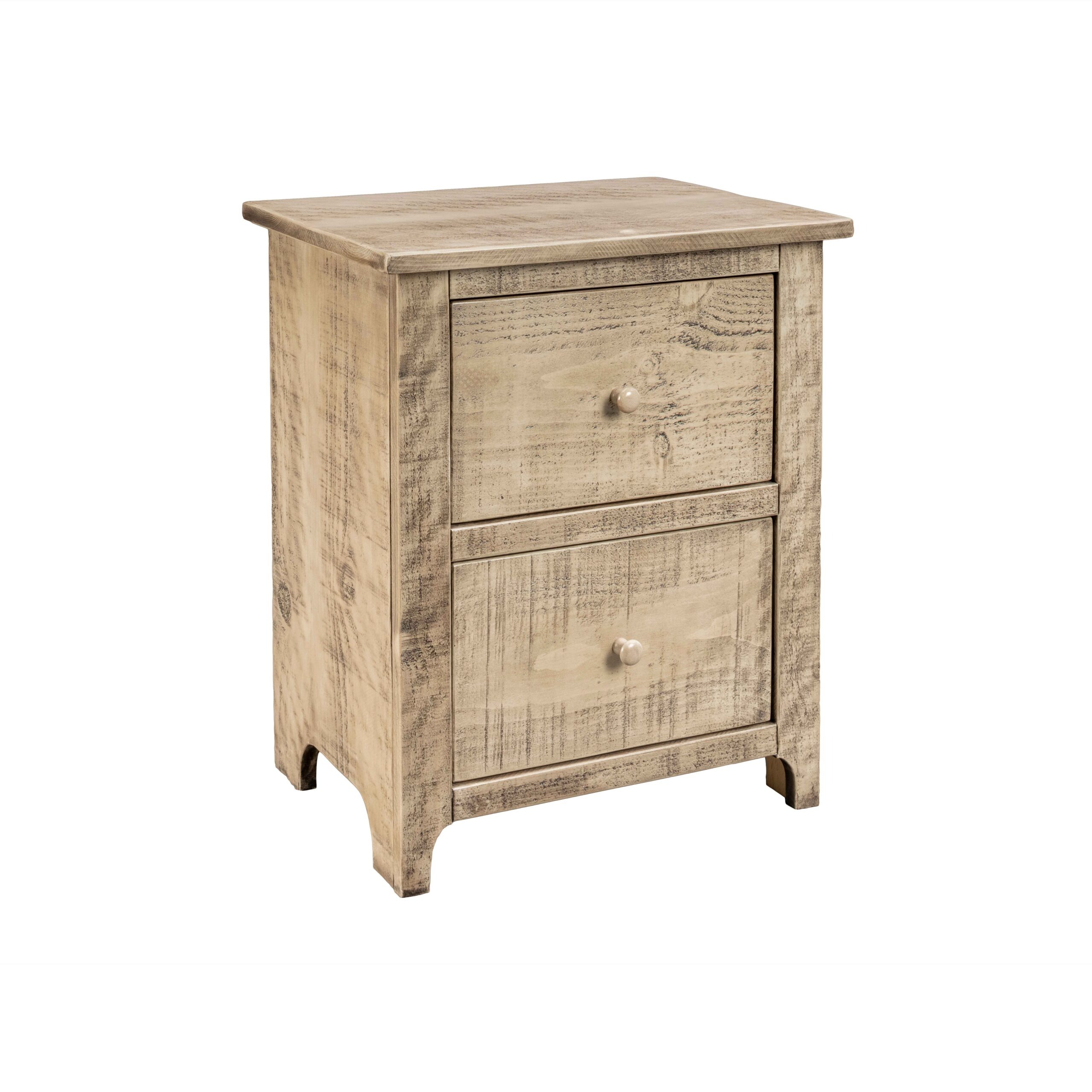 Bedrooom-Blue-Ridge-2-Drawer-Nig Blue Ridge Rustic Farmhouse 2-Drawer Nightstand - Image 1