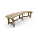 Boho Modern Curved Dining Bench