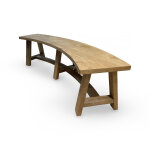 Boho Modern Curved Dining Bench - Image 2