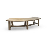 Boho Modern Curved Dining Bench - Image 3