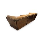 Cosmopolitan Bronze and Palmwood Leather Sofa - Image 4