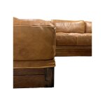 Cosmopolitan Bronze and Palmwood Leather Sofa - Image 8