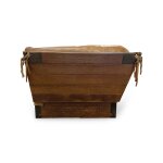 Cosmopolitan Bronze and Palmwood Leather Sofa - Image 5