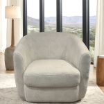 Dorset Contemporary Swivel Accent Chair - Beige - Image 4