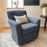 Kaylee Swivel Accent Chair - Navy - Image 5
