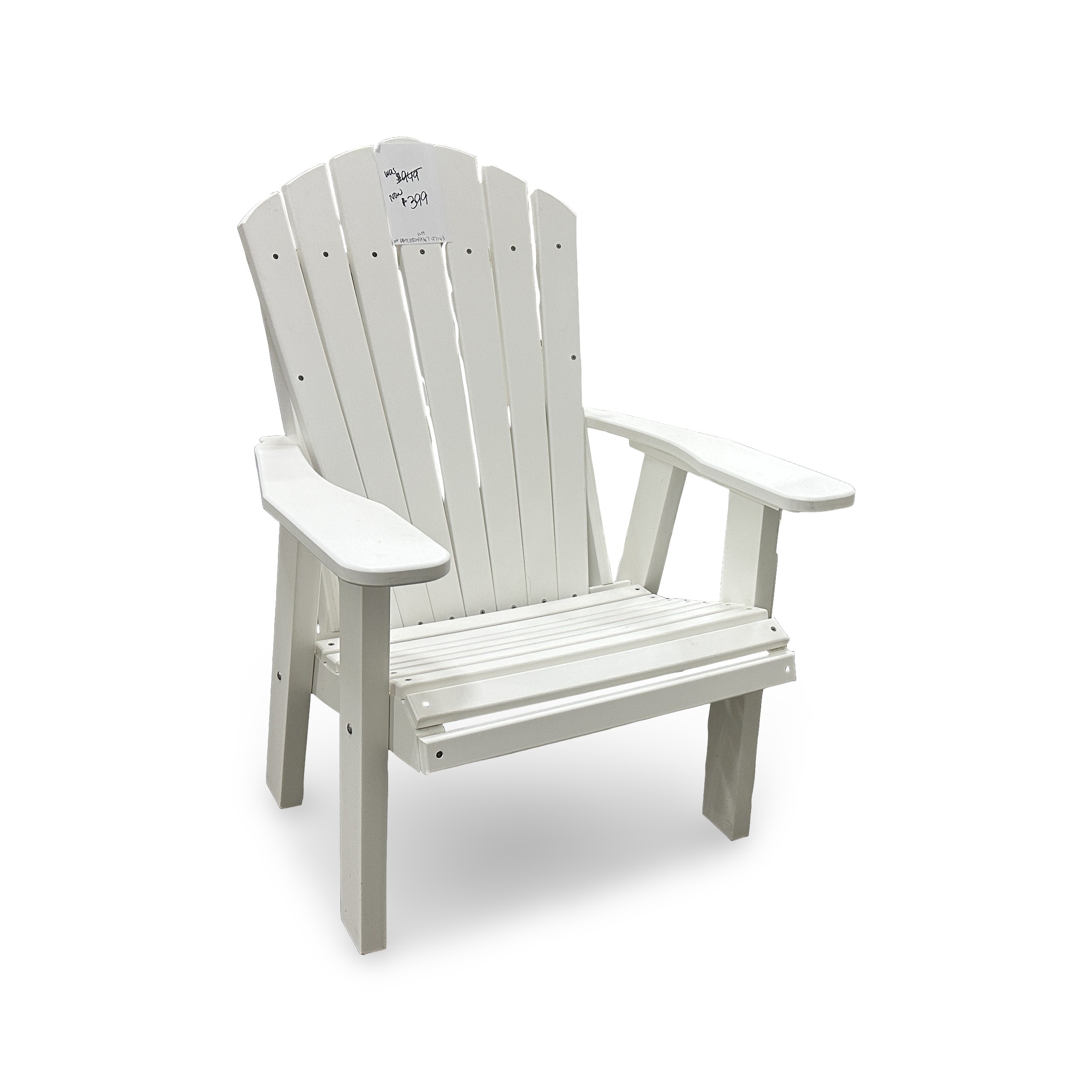 Adirondack Outdoor Patio Armchair - White