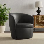 Barceno Swivel Accent Chair | Black - Image 8